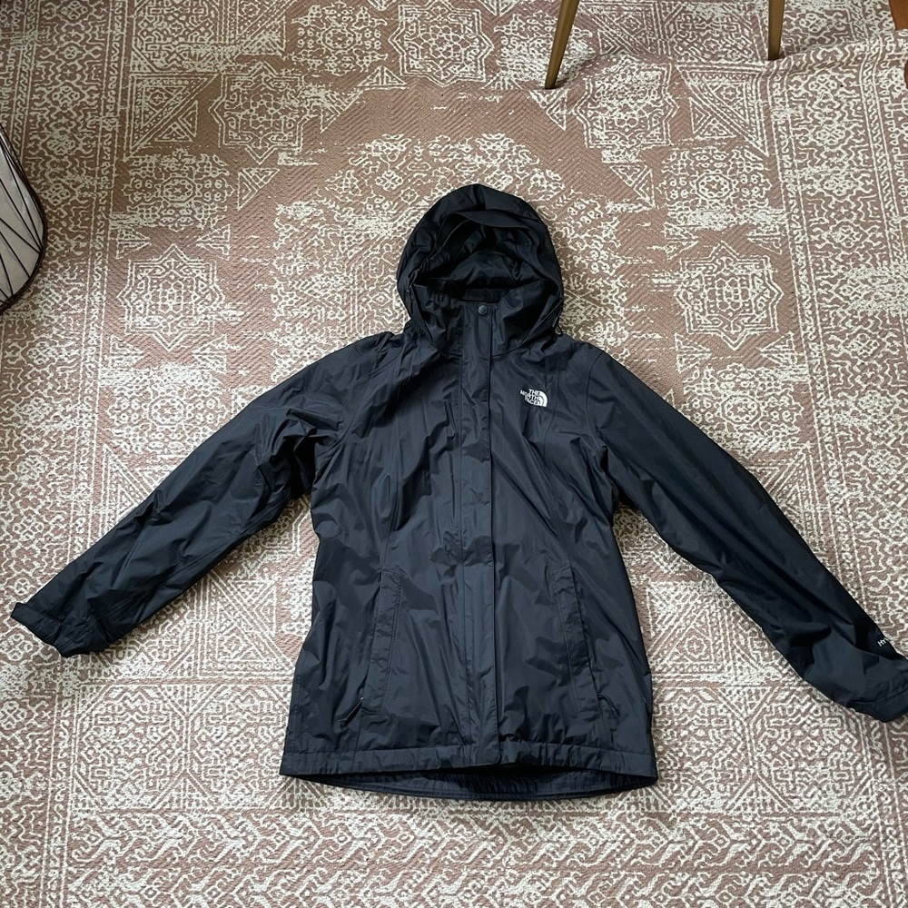 North Face size medium black rain jacket